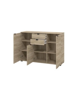 Credenza "pamplona" 3 ante e 2 cassetti, 135x40x95 cm